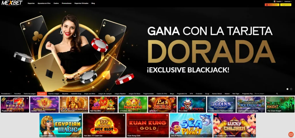 Interfaz del casino Mexbet Interfaz del casino Mexbet